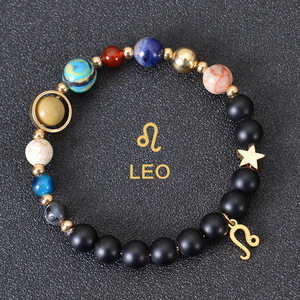 <span class=keywords><strong>Pulsera</strong></span> <span class=keywords><strong>de</strong></span> Zodiaco <span class=keywords><strong>de</strong></span> cuentas planetarias y mate negro natural para hombres y mujeres regalos ZU052 - Product Image 3