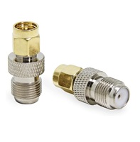 Adaptateur coaxial RF SMA mâle vers F femelle, connecteur droit, 50 ohms, en laiton, convertisseur d'antenne, usine OEM ODM