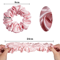 Lot de chouchous de luxe en soie de mûrier de 3,5 cm avec boîte personnalisée, élastiques à cheveux 100 % soie pour cadeau de demoiselle d'honneur