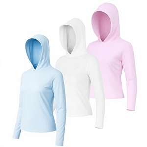 Men's UPF Sun Protection Long Sleeve Zipper-Up <b>Hooded</b> Rash Guard Customizable Lightweight Printed for Fishing Wear - Product Image 2