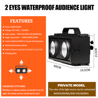 Personnalisable 2 Eye Blinder Light Audience Light Blinder Led Audience Blinder Light avec effet de filament de tungstène pour le concert