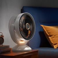 Ventilateur de bureau portable multifonctionnel 2-en-1 à faible bruit, rechargeable par USB, 4 vitesses réglables, avec lumière LED – Meilleures ventes 2026