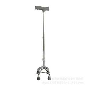 Four Legged Walking Stick Aluminum Alloy Height Adjustable Anti <b>Slip</b> Lightweight Mobility Aid For Disabled Home Use - Product Image 1