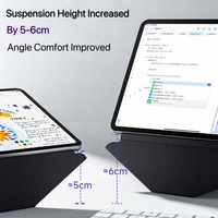 Étui en cuir multi-pliant à couverture intégrale pour iPad 10e génération A16 2025 A18 2026 avec clavier, multi-angles, ultra-fin et portable
