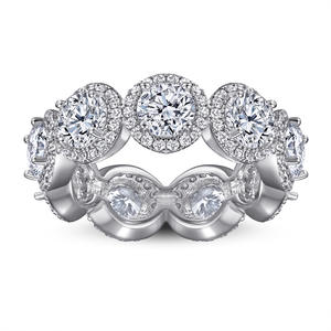 Ensemble de bijoux pour femmes en argent sterling 925 plaqué rhodium avec zircon, collier, boucles d'oreilles et bague, 3 pièces, luxe léger, pour mariage et fête - Product Image 2