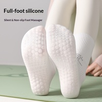 Chaussettes de compression mi-mollet en coton antidérapantes pour femmes, idéales pour le yoga, le Pilates, le sport en intérieur, la course à pied et la corde à sauter – Collection été professionnelle