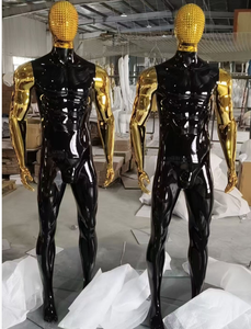 Maniquí Masculino de <span class=keywords><strong>Cuerpo</strong></span> Completo para Exhibición en Tiendas de Ropa para <span class=keywords><strong>Hombre</strong></span>, en Dorado, Plateado, Negro y Blanco Brillante, de Plástico, Musculoso - Product Image 4