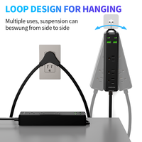 Kabel Ekstensi Ganda 14 in 1 dengan Splitter USB 6 Stopkontak untuk Penggunaan Industri Desain Baru