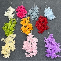 Grandes orchidées artificielles en soie pour arrangements de décoration de mariage, compositions florales artificielles, matériaux de fleuristerie, vitrine