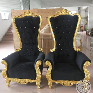 Sillón moderno <span class=keywords><strong>de</strong></span> madera con respaldo alto, sillón <span class=keywords><strong>de</strong></span> tronos, sofá, Reina, rey real, boda, venta directa <span class=keywords><strong>de</strong></span> fábrica - Product Image 4