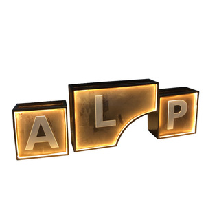 Pots rectangulaires en résine avec lumière LED, jardinières décoratives d'intérieur pour personnalisation - Product Image 5