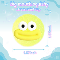Jouet Squishy Monstre à Grande Bouche en TPR, Coloré et Moelleux, Anti-Stress, Balle à Presser, Fidget Toy Amusant, Cadeau Nouveauté pour Enfants