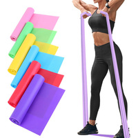 Bande de résistance longue et robuste en TPE de 150 cm, style TheraBand, pour yoga, étirements, Pilates, entraînement de force, physiothérapie