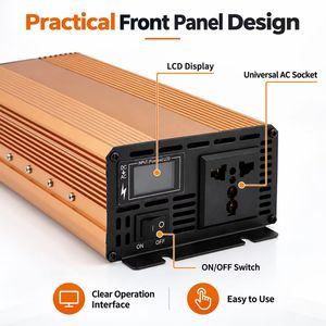 Inversor de Corriente de Onda Sinusoidal Modificada de 3000W, 12V-24V, 48V-60V a 220V, 90% de Eficiencia, para Electrodomésticos y Automóviles, 50/60Hz - Product Image 1