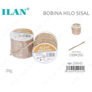 Spago di sisal Ilan, bobina da 1 mm, 20 g, per artigianato e imballaggio - Product Image 1