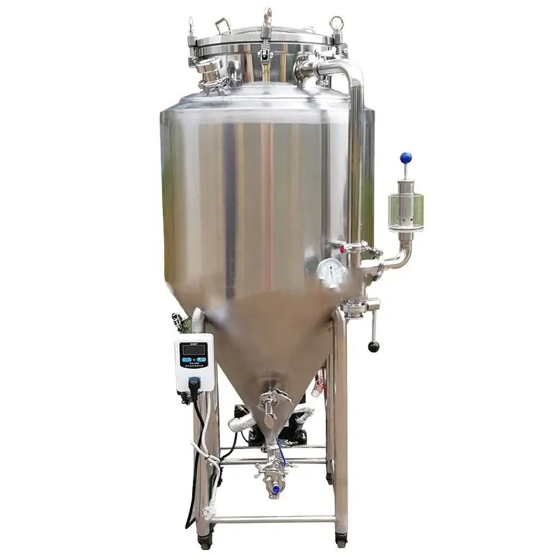 100l 150 litre 150L 200l conical beer brewing fermenter glycol jacket cooling inox fermentation tank