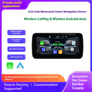 Keykeer M5a + DVR Mới 6.25Inch Phát Hành Nhanh Chóng Xe Máy Dash Cam Phía Trước Và Phía Sau Kép Ghi Âm Không Dây Carplay/Android Tự Động - Product Image 3