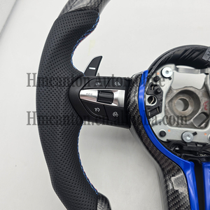 พวงมาลัยคาร์บอนไฟเบอร์สำหรับรถยนต์ BMW ซีรีส์ 3 5 รุ่น F10 F30 F90 F01 F12 M3 Z4 X1 X6 ราคาขายส่งจากโรงงานโดยตรง - Product Image 3