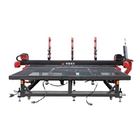 Máquina de Corte de Vidrio Automática Tres en Uno Optima con Brazos de Carga para Formas Irregulares