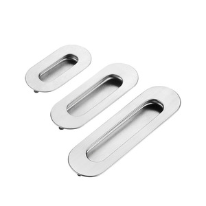 Poignées de tiroir dissimulées Jinnate en acier inoxydable, quincaillerie de meuble rectangulaire au design minimaliste - Product Image 2