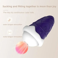 OEM Neuartiger Eiscreme-förmiger Saugvibrator für Frauen G-Punkt Klitoris-Stimulator Vibrierendes Weibliches Masturbations-Sexspielzeug