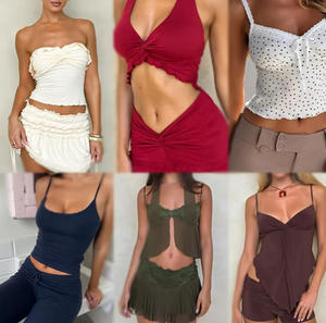 Liquidación <span class=keywords><strong>de</strong></span> DJ: Lote <span class=keywords><strong>de</strong></span> <span class=keywords><strong>Ropa</strong></span> Casual <span class=keywords><strong>de</strong></span> Segunda Mano para Mujer, Paca Mixta <span class=keywords><strong>de</strong></span> <span class=keywords><strong>Ropa</strong></span> <span class=keywords><strong>Barata</strong></span> al por Mayor, Tops Cortos Sexys para Dama - Product Image 4