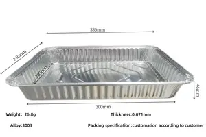 Accept Custom Thickened Aluminum Foil Containers For Barbecue Aluminum Foil Trays