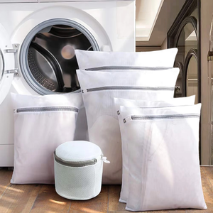 Venta al por mayor reutilizable 5 unids/set Lencería malla lavandería <span class=keywords><strong>bolsa</strong></span> de lavado a granel delicada red <span class=keywords><strong>bolsa</strong></span> de lavado Lencería colgante <span class=keywords><strong>bolsa</strong></span> de lavandería grande - Product Image 2