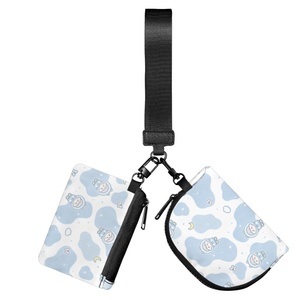Custom Printed Waterproof Polyester Zipper Wristlet Wallet Double Pocket Card Holder Coin <b>Purse</b> 1PC Custom Design - Product Image 1
