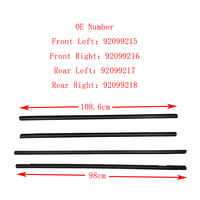 Kit de bande de pluie noire moulée pour Chevrolet Sail 2010-2014 92099218
