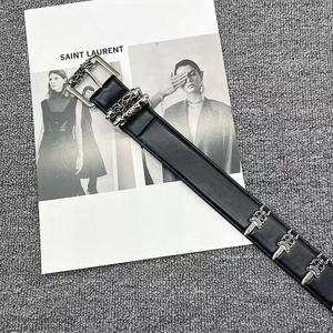 उच्च गुणवत्ता वाले काले पु चमड़े की बेल्ट अमेरिकी ट्रेंडी स्टड हिफोप पंक शैली पुरुषों की फैशन मिश्र धातु थोक स्टॉक अमेरिकी जींस - Product Image 5