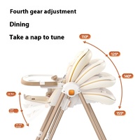 Deux-en-un multifonctionnel en plastique chaise berçante pliante bébé Table à manger ménage siège pliant chaises hautes rehausseurs enfants
