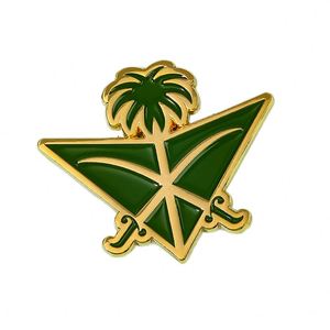 Customisable Gold Magnetic for Lapel Pin <b>Badge</b> <b>Personalised</b> Safety Enamel National Emblem Metal Crafts From Saudi Arabia - Product Image 4