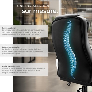 Chaise de bureau contemporaine et élégante, chaise de gaming pivotante pour ordinateur à domicile, offrant un confort pur, pour adultes, avec service client. - Product Image 2