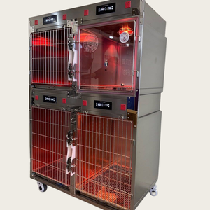 <span class=keywords><strong>Pet</strong></span> Veterinary ICU Care Acero inoxidable 4 habitaciones Terapia infrarroja Jaulas para perros y gatos con cámara de oxígeno - Product Image 1
