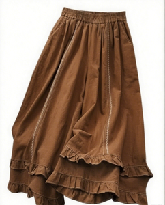 <span class=keywords><strong>Pantaloni</strong></span> <span class=keywords><strong>Palazzo</strong></span> larghi da donna <span class=keywords><strong>in</strong></span> stile giapponese con rifiniture <span class=keywords><strong>a</strong></span> volant estivi larghi <span class=keywords><strong>a</strong></span> vita alta <span class=keywords><strong>in</strong></span> cotone e <span class=keywords><strong>lino</strong></span> Casual Culottes - Product Image 2