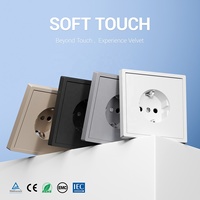 Prise murale standard allemande MEZEEN 16A, décoration noire mate/dorée/blanche, prise électrique 20V, remplacement de la prise EU