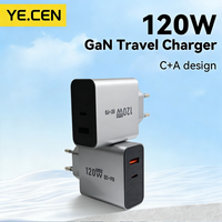 Chargeur compatible avec la norme européenne 120W en nitrure de gallium, adapté à Xiaomi, Redmi, OPPO, OnePlus, Realme, Huawei, Honor, VIVO