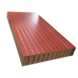 Panel de exhibición de pared de listón de suministro de fábrica para tienda minorista/<span class=keywords><strong>tablero</strong></span> de ranura de Mdf laminado de melamina blanca con insertos de aluminio - Product Image 3