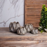 Lianda Pot bunga bentuk Lotus terlaris, Pot desain Modern untuk tanaman sukulen Bonsai Dekorasi lantai berkebun Rumah