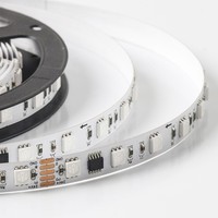 Bande LED DMX512 5050 RGB 24V 84 LED pour l'extérieur, pour DJ et fêtes, programmable, contrôlée par un système intelligent, multicolore, IP20