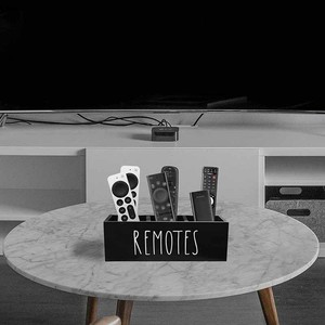 Boîte de rangement pour télécommandes, rectangulaire, 4 à 7 compartiments, finition peinte, type sur pied, organisateur multifonction - Product Image 2