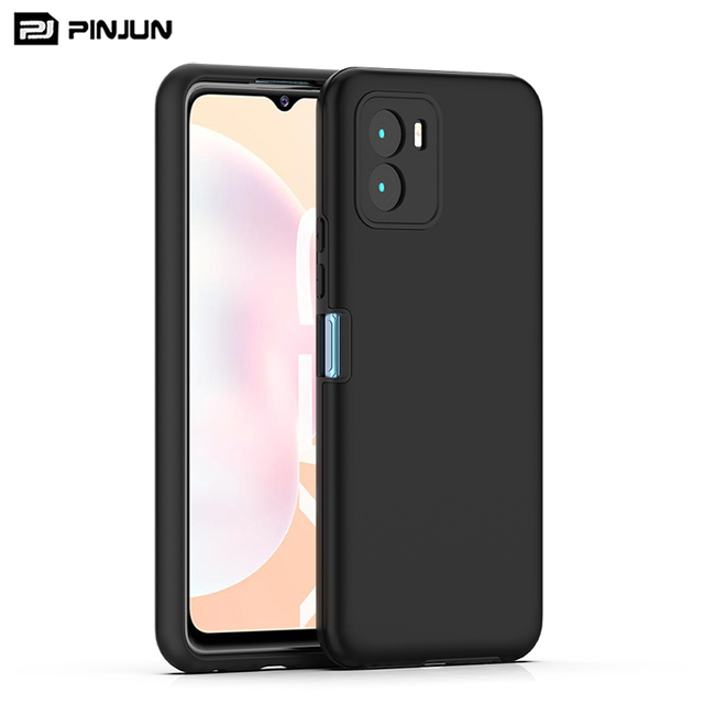 2 in 1 Rubber Coating Leather Paint Matte Feel Shockproof Phone Case for Vivo Y15s S15e Y21g Y01 Y33s T1 5G Back Cover