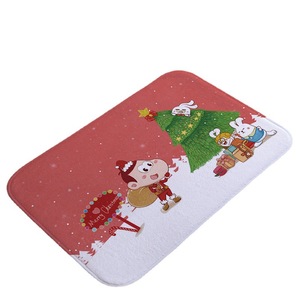 Nuevas alfombrillas de franela transfronterizas, tapetes para puertas, estampados por transferencia térmica, navideños y festivos, absorbentes para cocina y baño. - Product Image 5