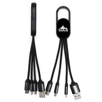 Cadeau promotionnel porte-clés lumière LED Logo rapide USB câble de charge multiple 3 en 1 cordon de chargeur pour iPhone/Android/Type-C