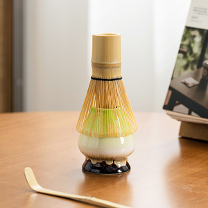 Super Deal Starter <span class=keywords><strong>Matcha</strong></span> set 4PCS cuenco de cerámica batidor <span class=keywords><strong>con</strong></span> soporte y cuchara, té <span class=keywords><strong>Matcha</strong></span> japonés - Product Image 4