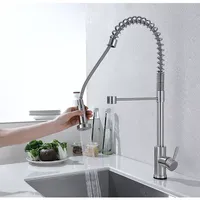 Robinet de cuisine Aida Spring Pole Kitchenaid, support pour robinets de cuisine, robinets de cuisine à bec extractible, robinets mélangeurs à colonne haute