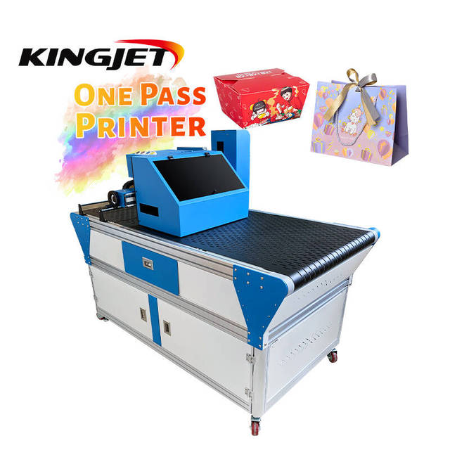 One Pass Inkjet Printer Single Pass Digital Printer A2 Packaging Boxes Printer Kraft Paper Bag Corrugated Box Printing Machine