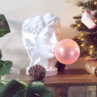 Lampe de bureau moderne créative qui souffle des bulles, sculpture David, lampe de table artistique pour la maison, décoration pour salon et salle à manger
