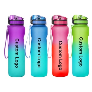 New Items 2020 matte black drink Bottle eco friendly sport plastic Water Bottle with custom logo